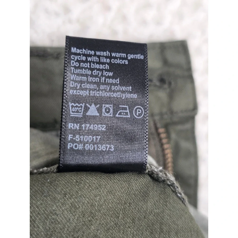 Flint and Tinder 365 Pants Mens 33x32 Olive Green Tapered Fit Chino Trouser